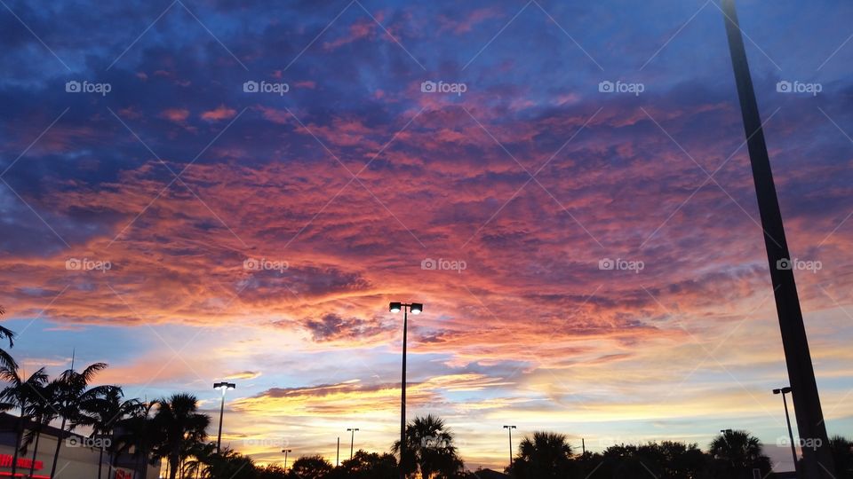Red hot Florida sunset.