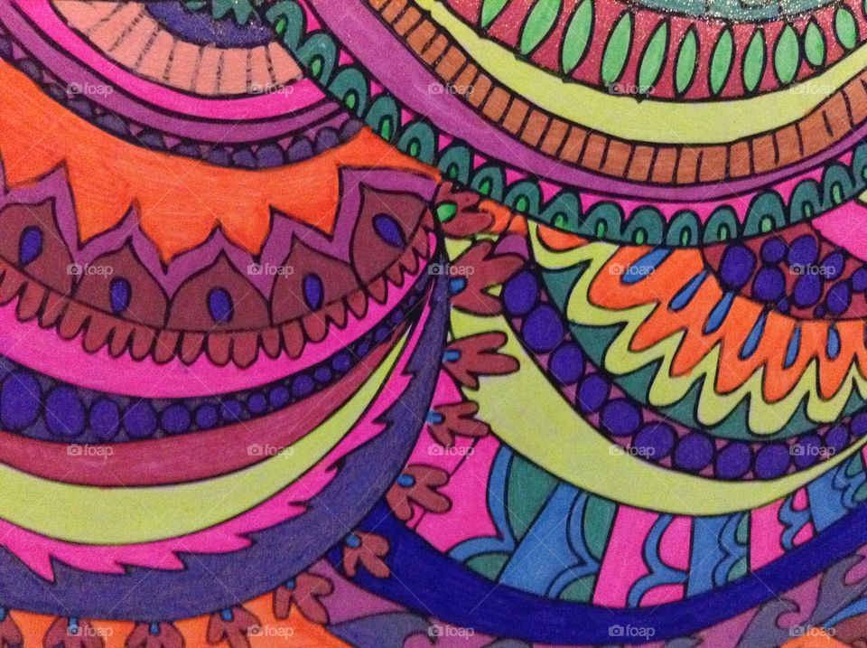 Color art therapy adult coloring 