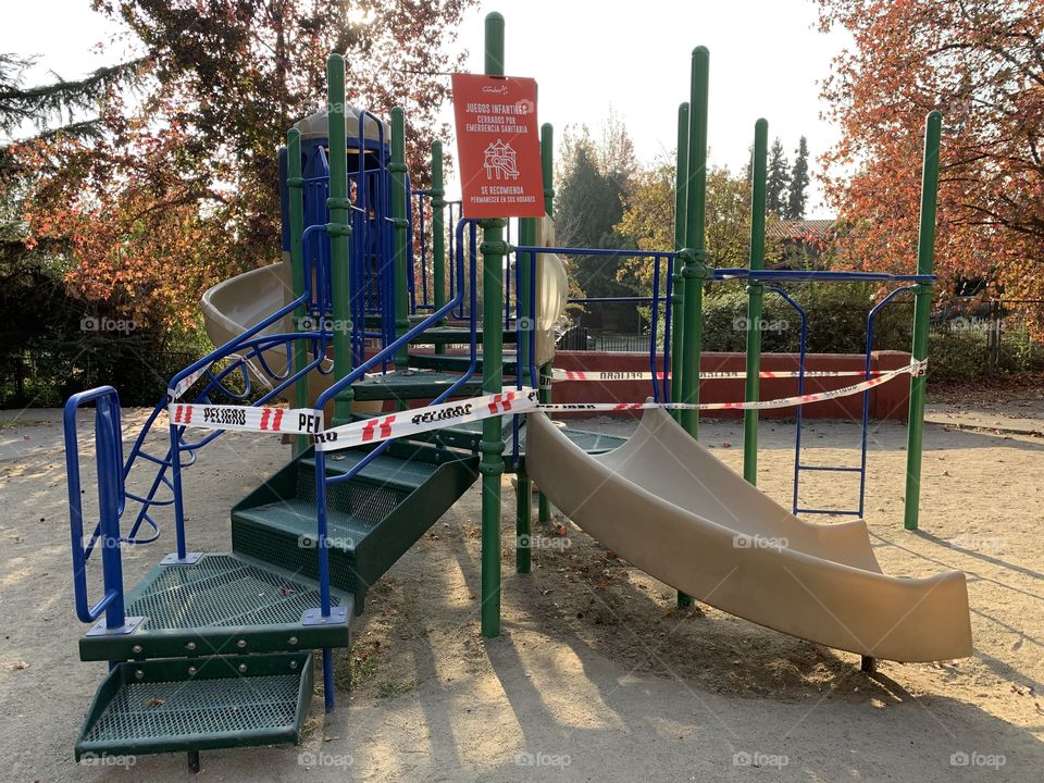 Juegos de niños cerrados por COVID19