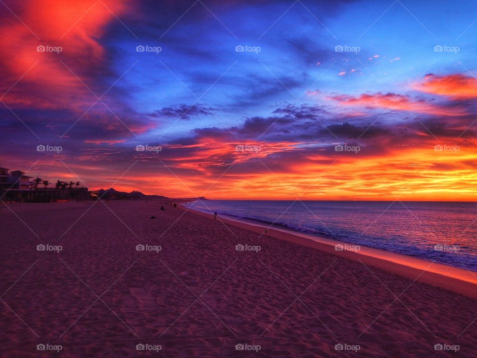 Dramatic sky over sea