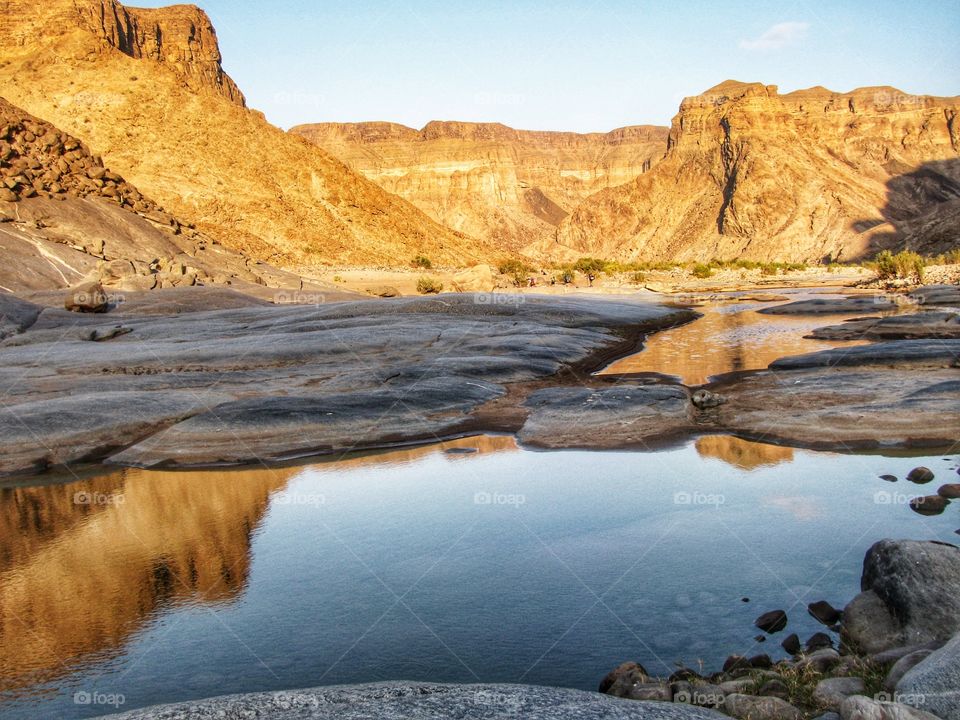 River pool, dry season, Fish River, Namibia