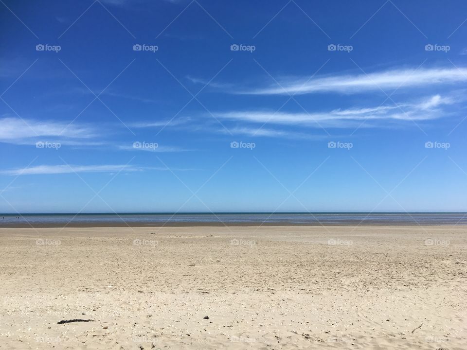Secluded summer beach