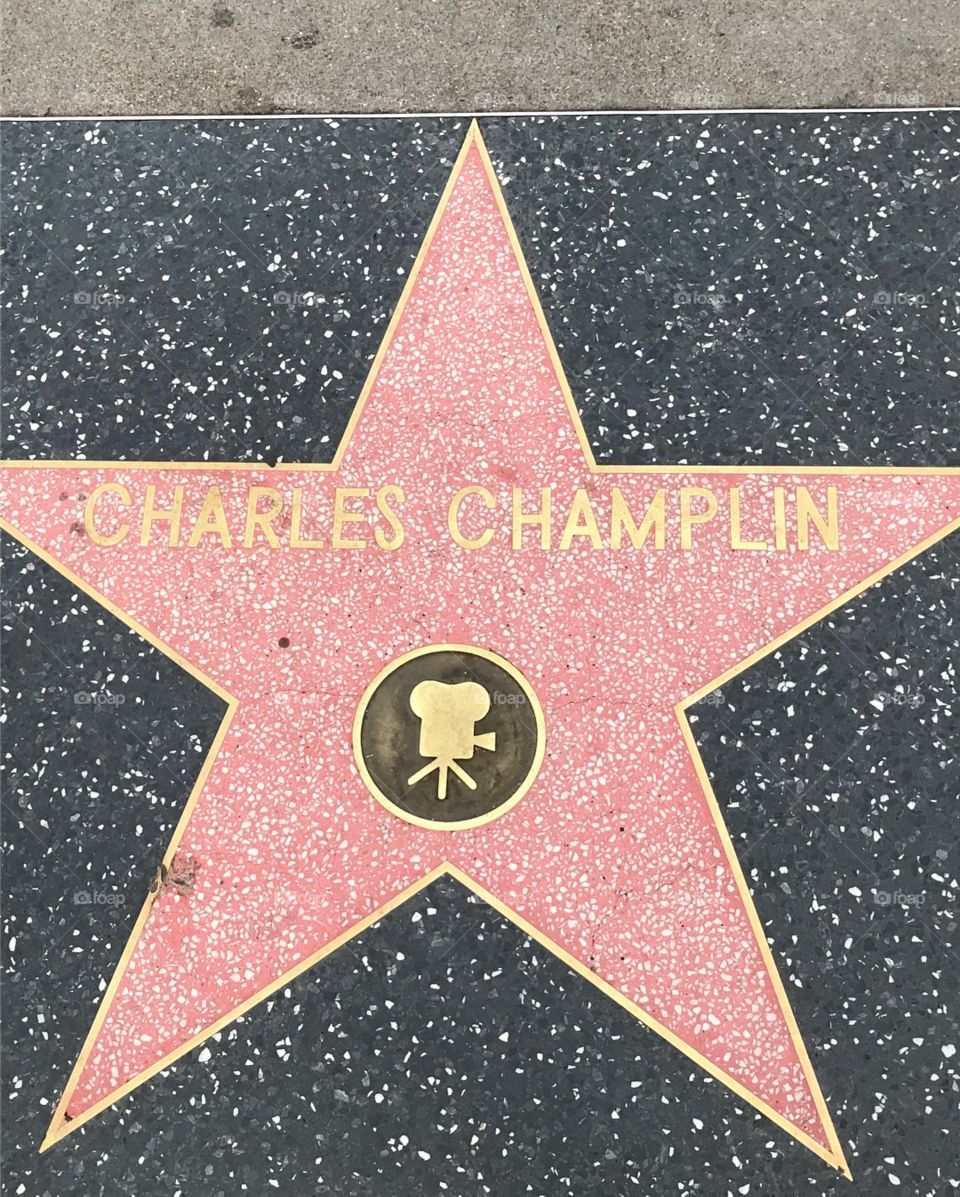 Charles Chaplin star at Hollywood walk of fame