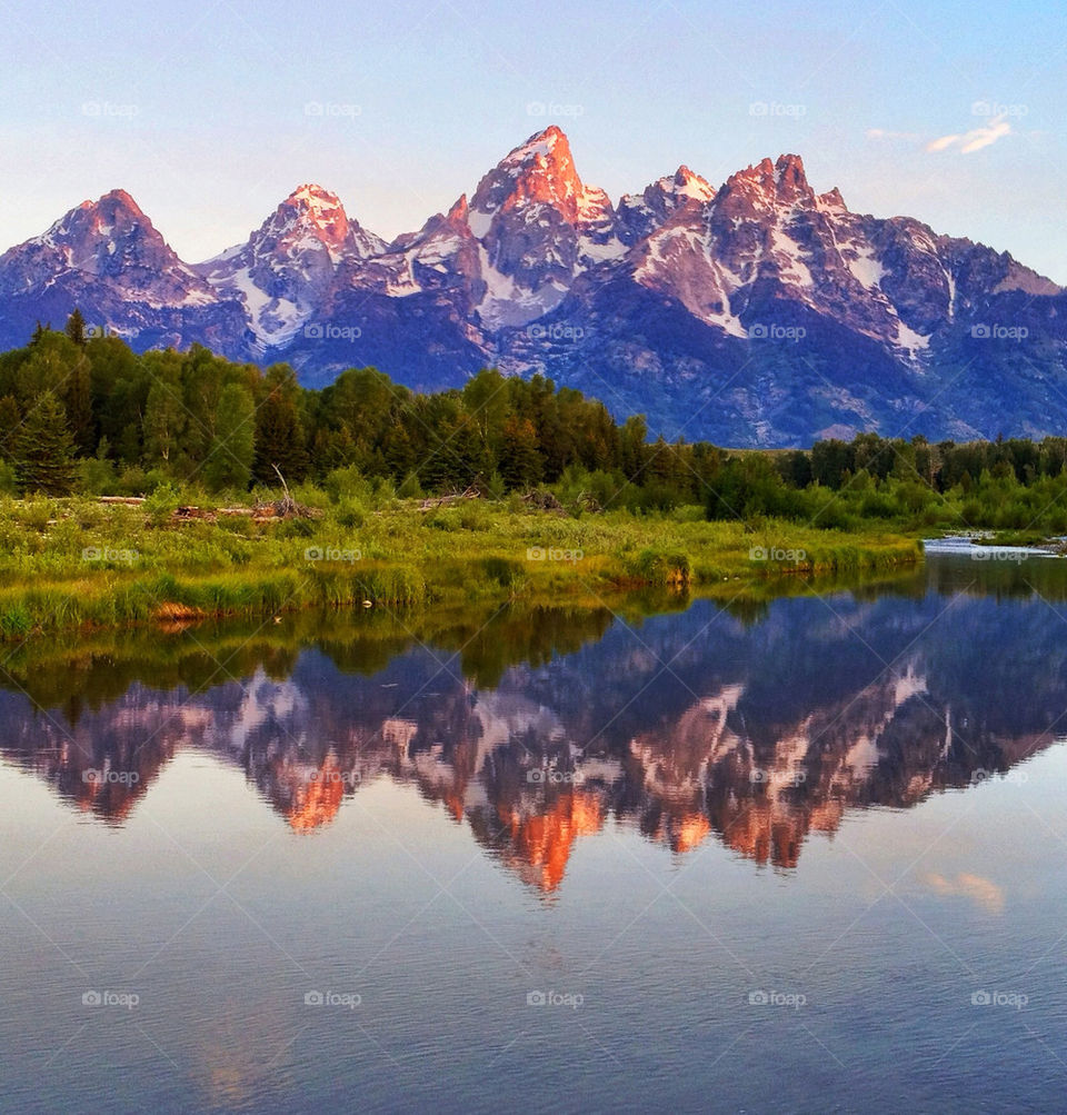 nature reflections landscapes tetons by bretedge