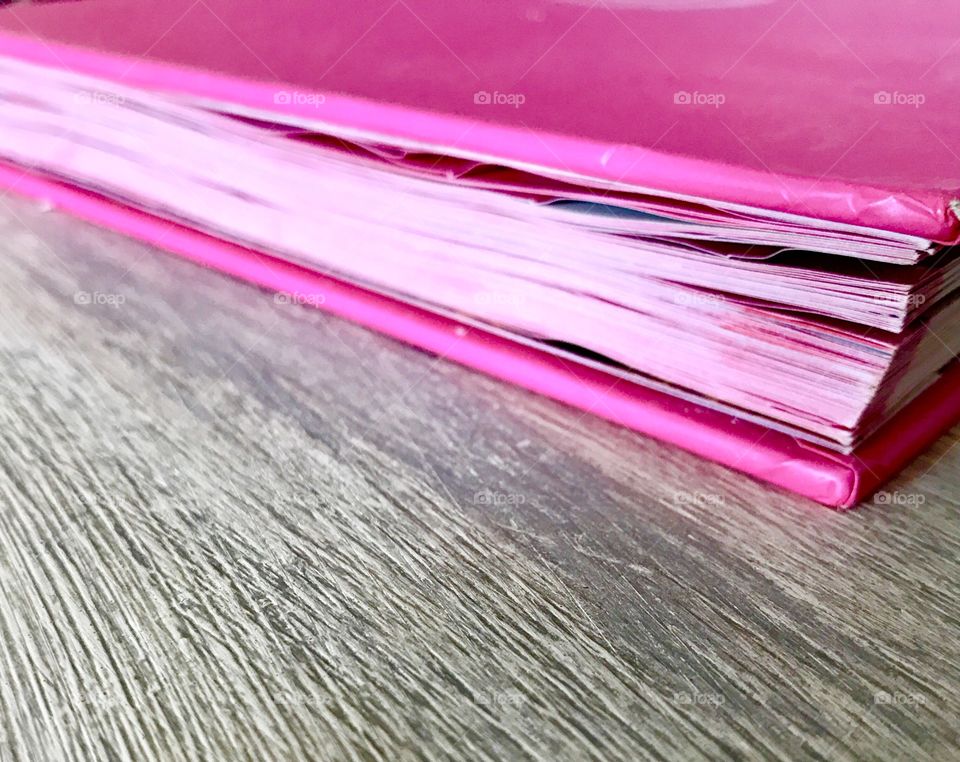 Close-up of pink book