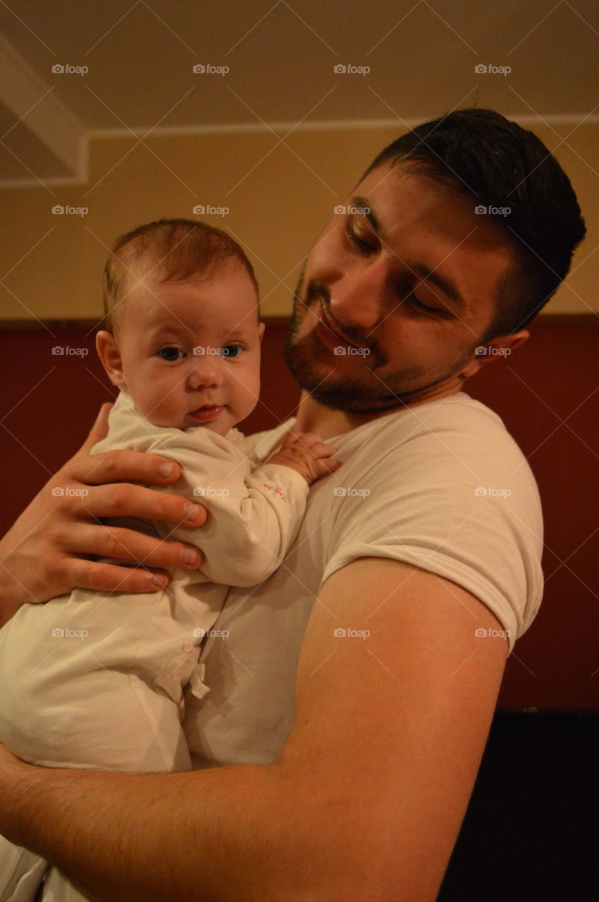 baby with his godfather