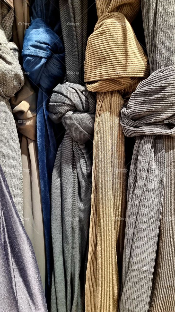 The texture of the fabrics