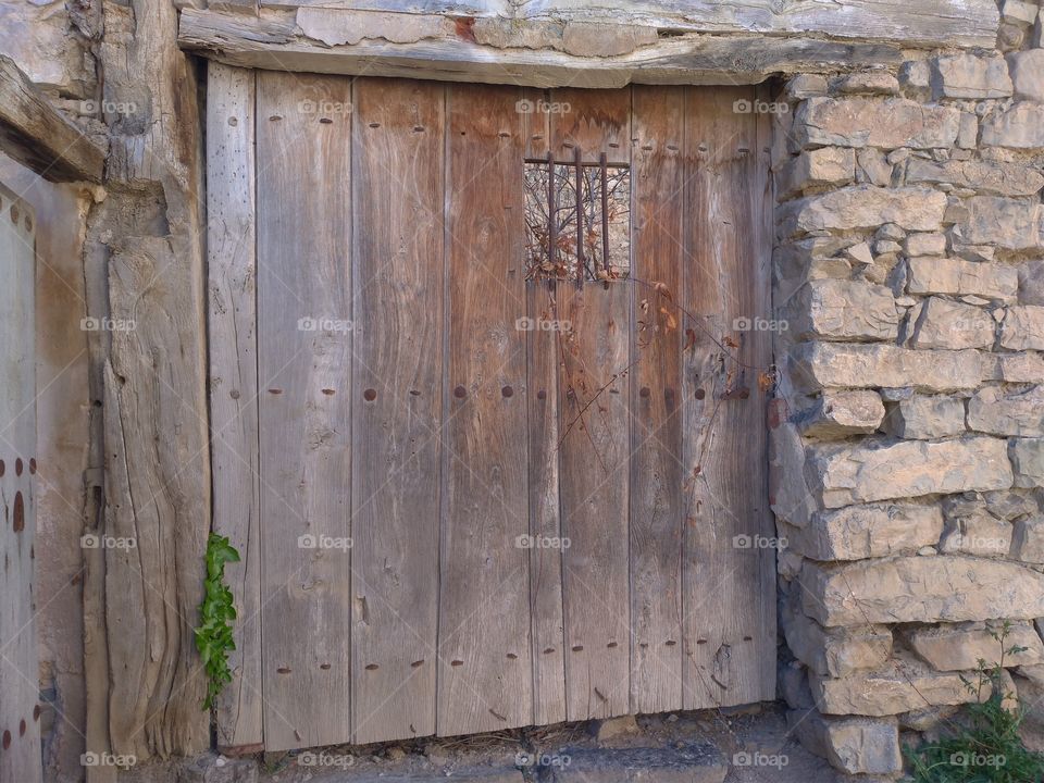 Vieja puerta de madera