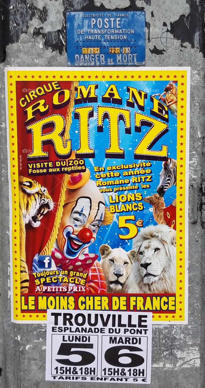 ad for a circus in Trouville