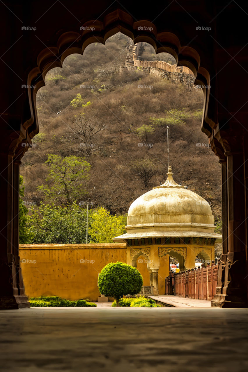 landscape part of amber fort at india