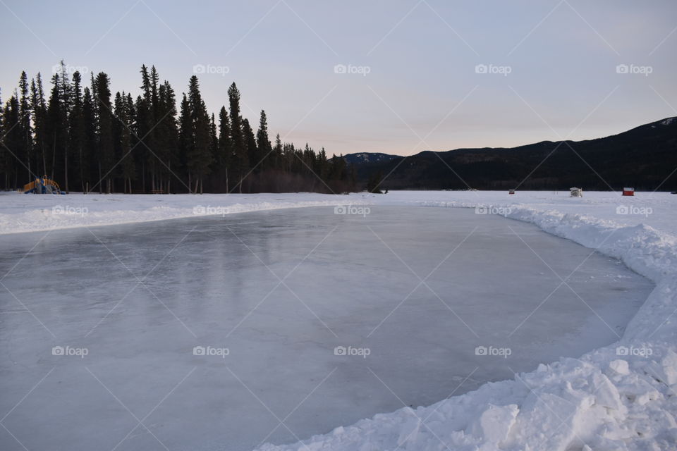 Outdoor skating rink