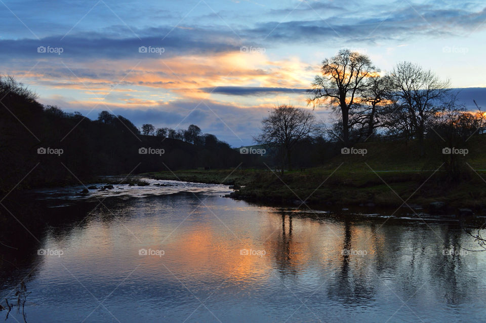 Sunset at Bolton Abbey