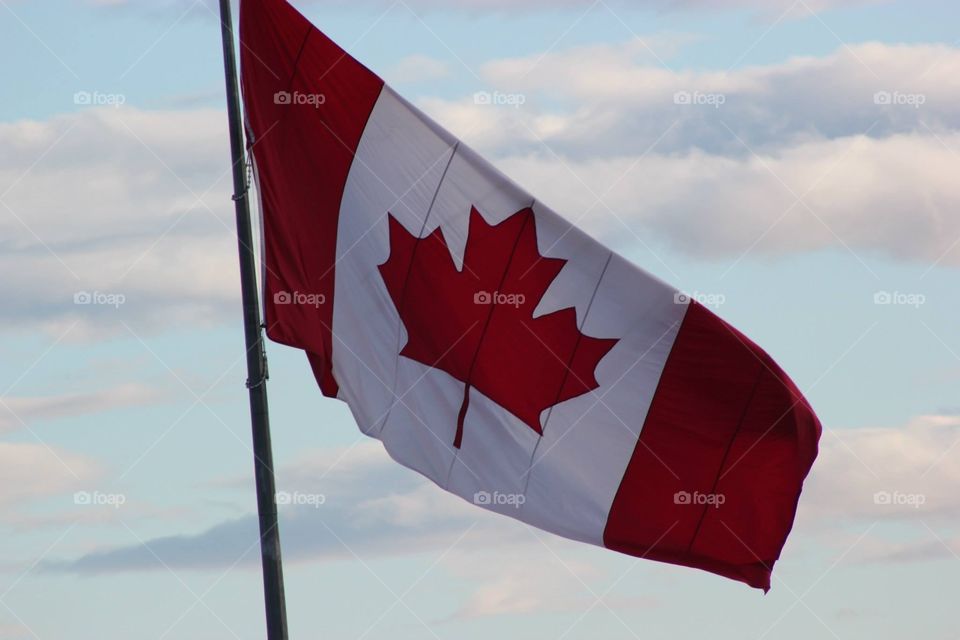 Canada flag in the Okanagan 