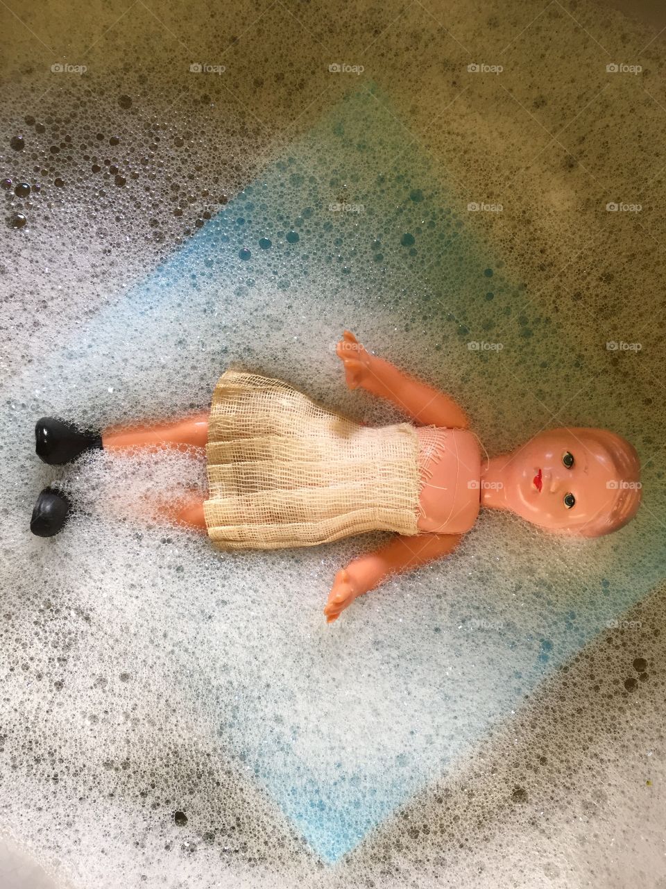 Puppet in water