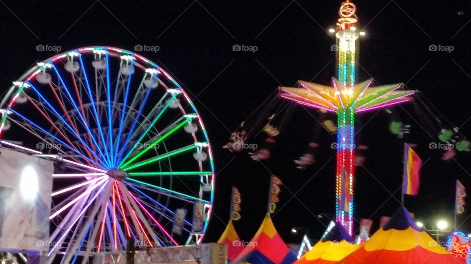 Amusement Park Colors in the Night