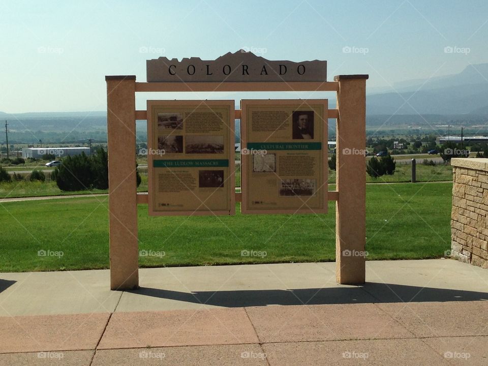 Colorado rest stop sign