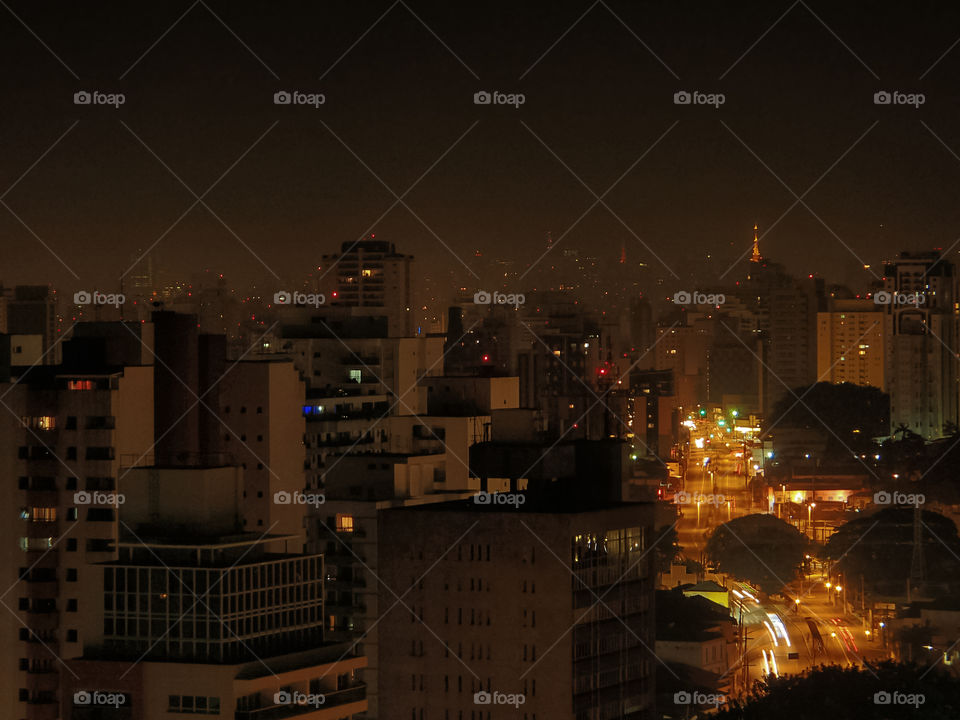 Night Skyline. Skyline from São Paulo, Brazil, at night