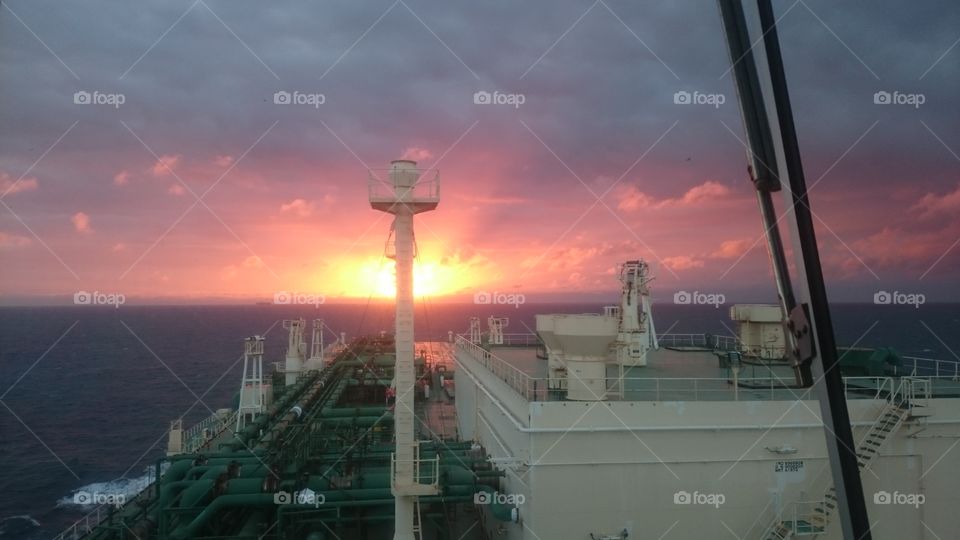 Sunset in my ship