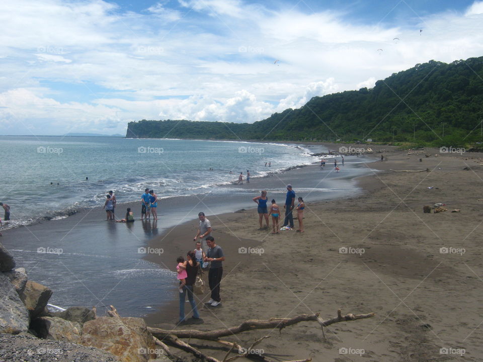 The sea on the west coast of Costa Rica