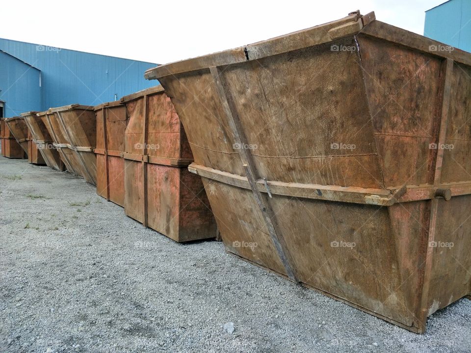 Many large bucket .