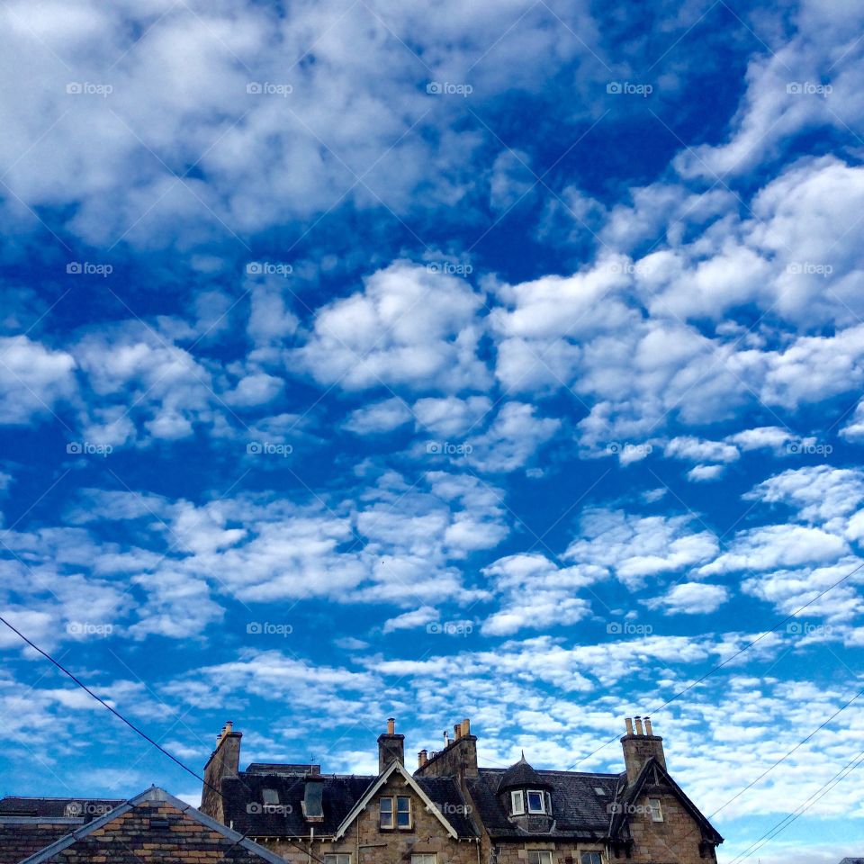 Sky view during Scottish summer