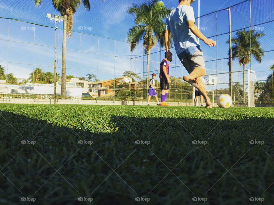 Football with the kids