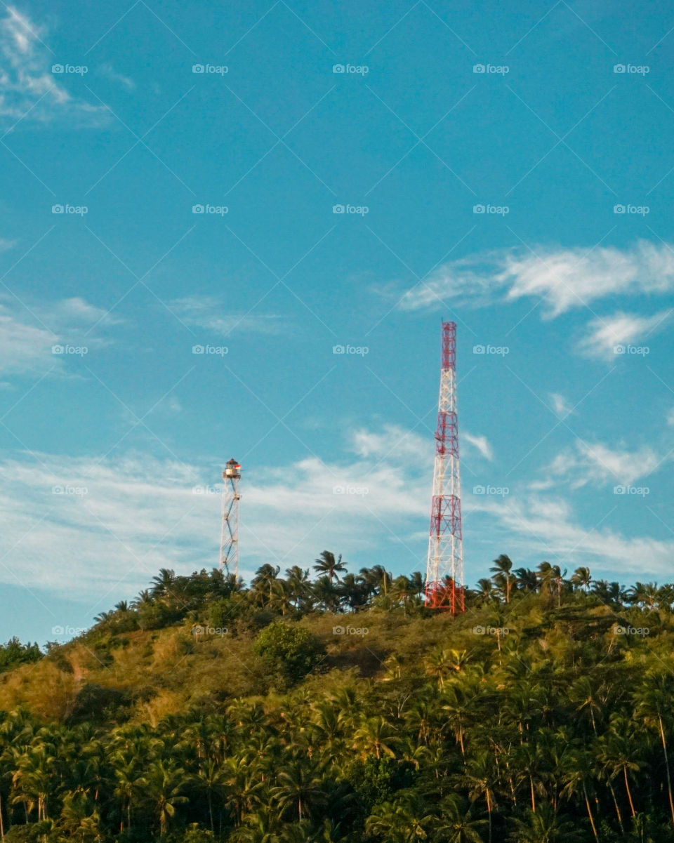Modernisation in a small island, marked with the communication tower.