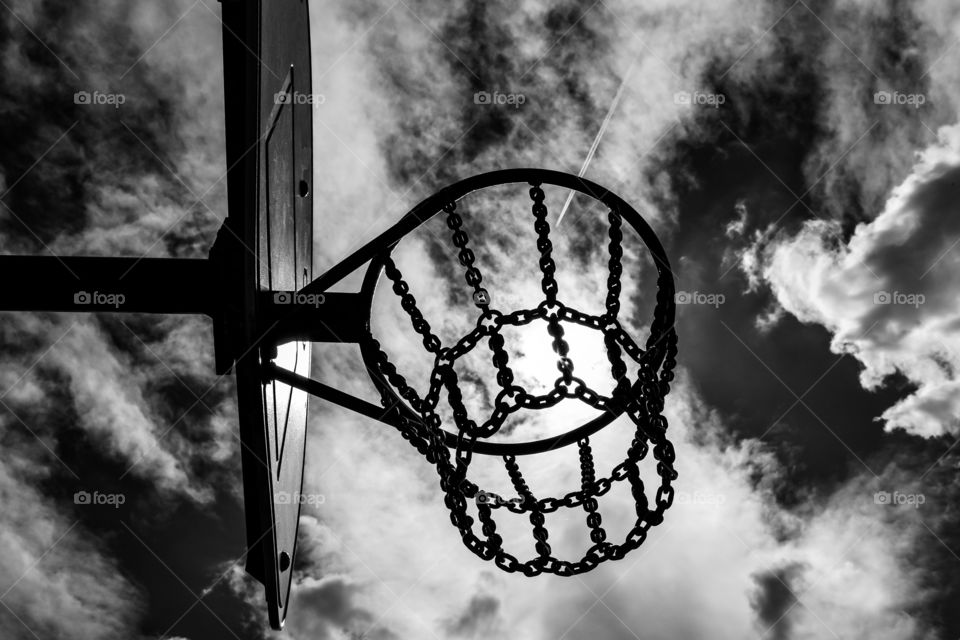 Basket in black and white 