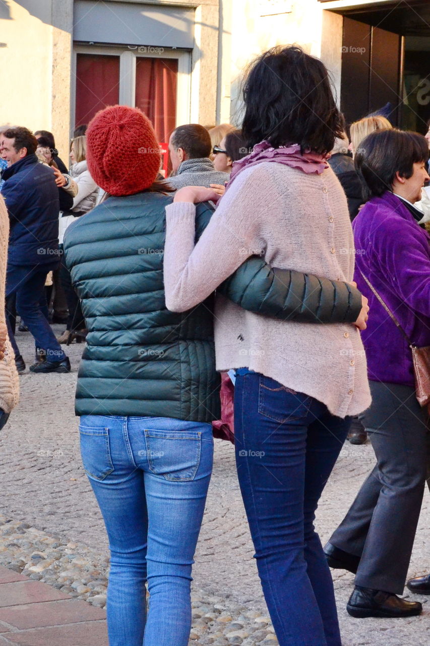 line dancing in the street