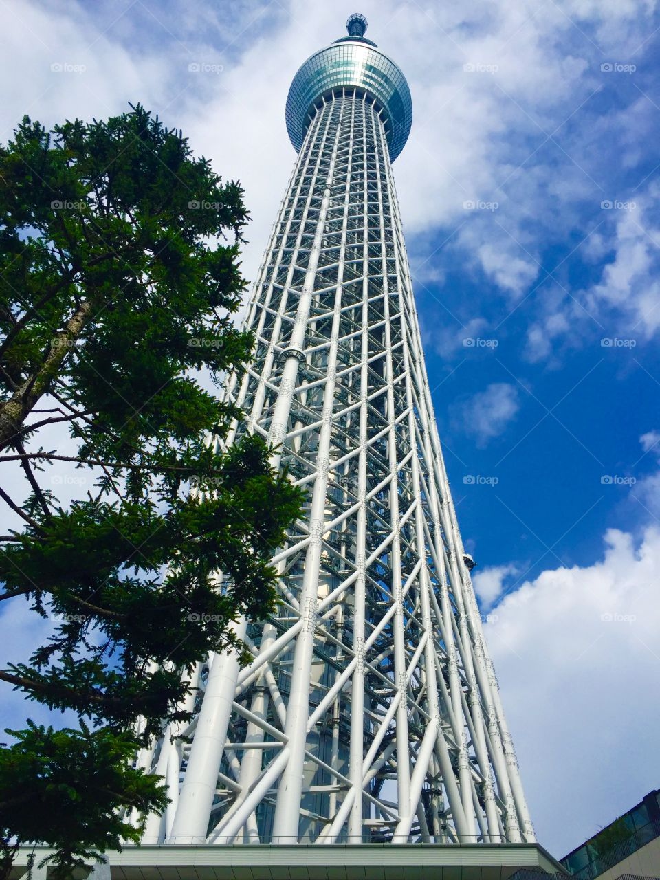 Low angle view of flight control tower