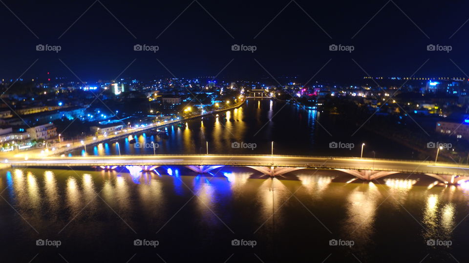 Bridge, Evening, City, Dusk, Light