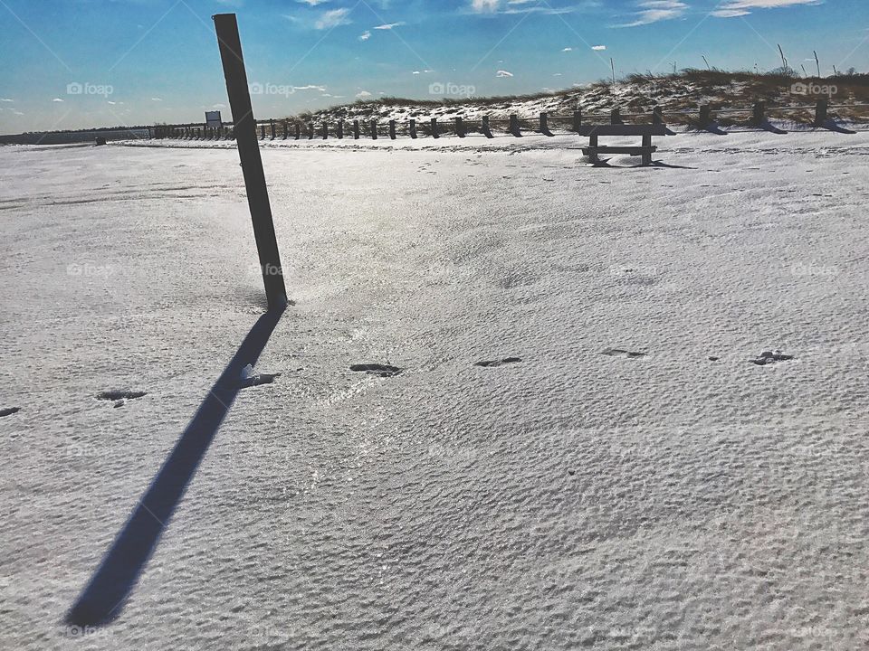 Frozen beach...