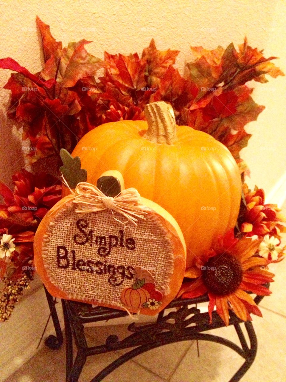 Simply blessings. Fall thanksgiving decor