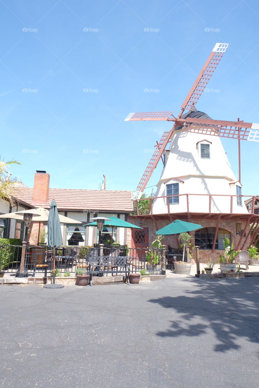 Danish Town, Solvang, California. Windmill