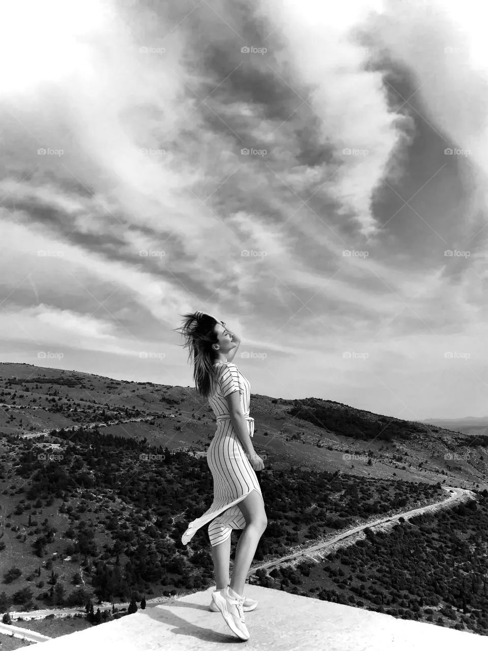 Black and white