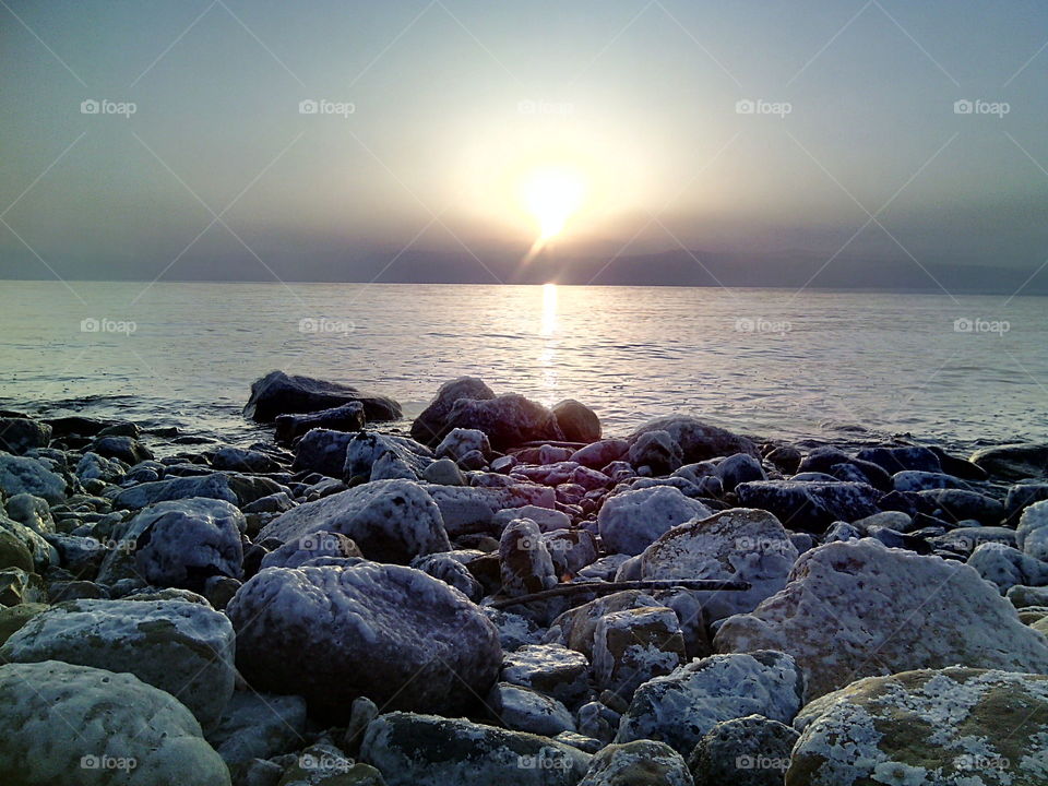 закат на Мёртвом море