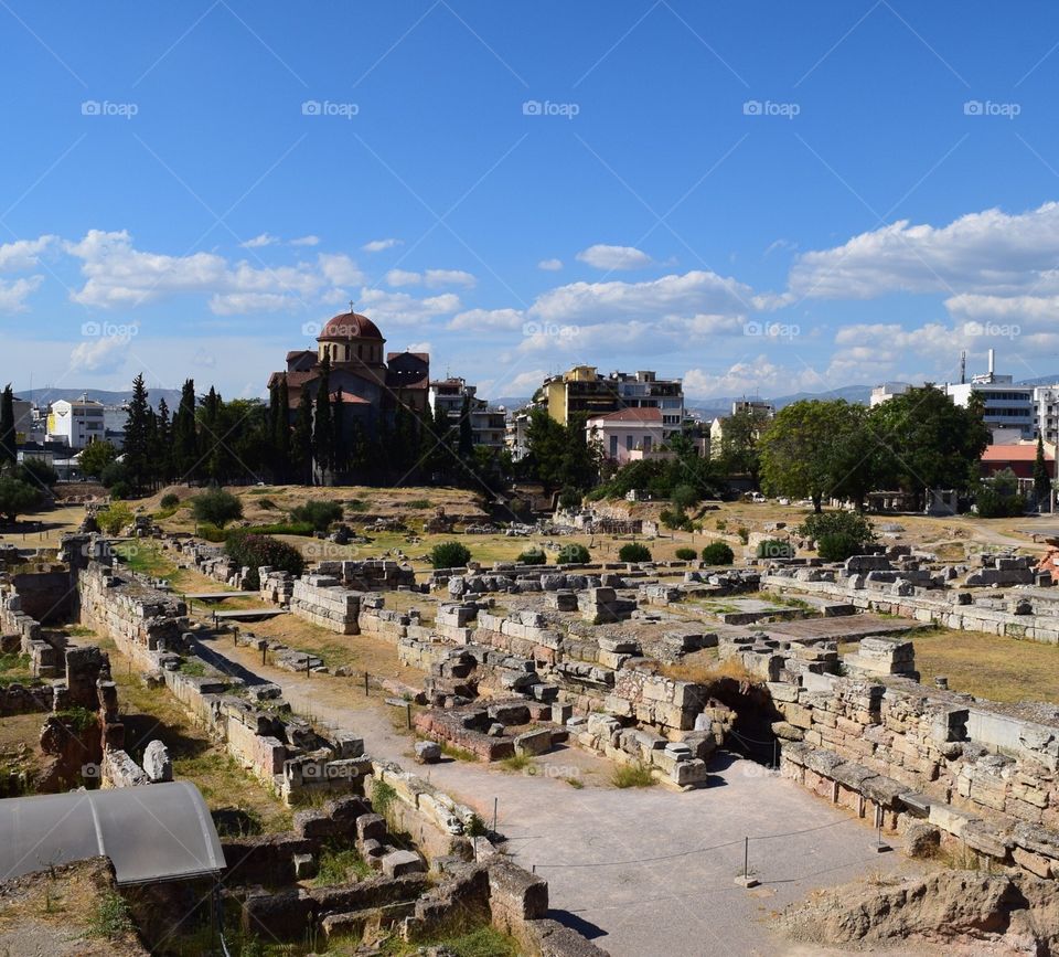 The ruins in Athens