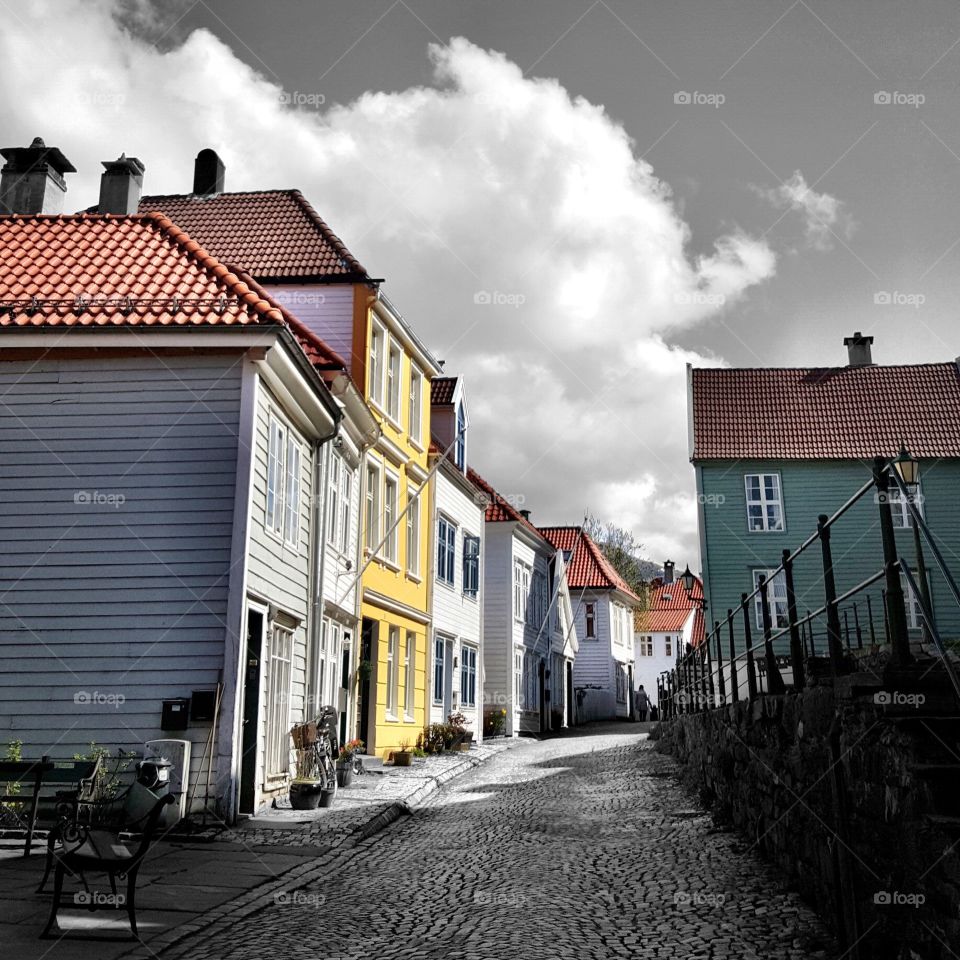 Old houses in bergen