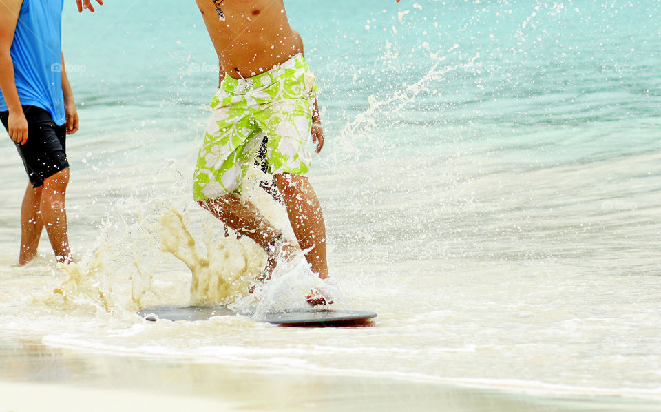 Skim boarding