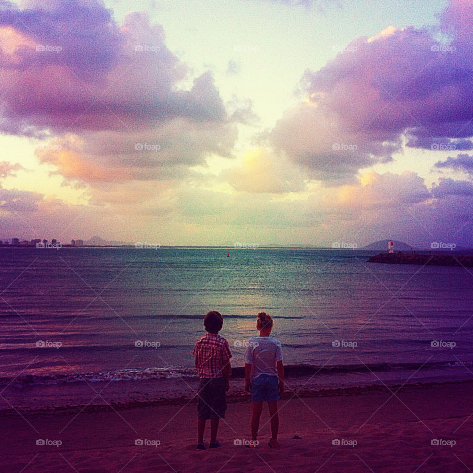queensland beach ocean sky by blinklight