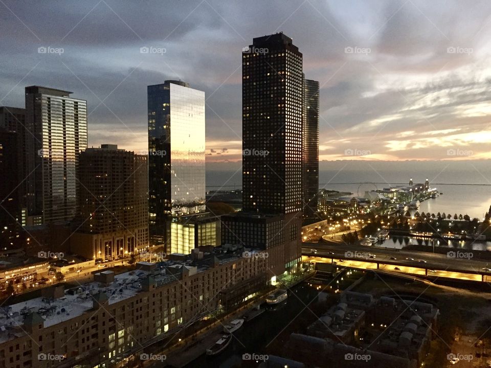 Chicago at night 