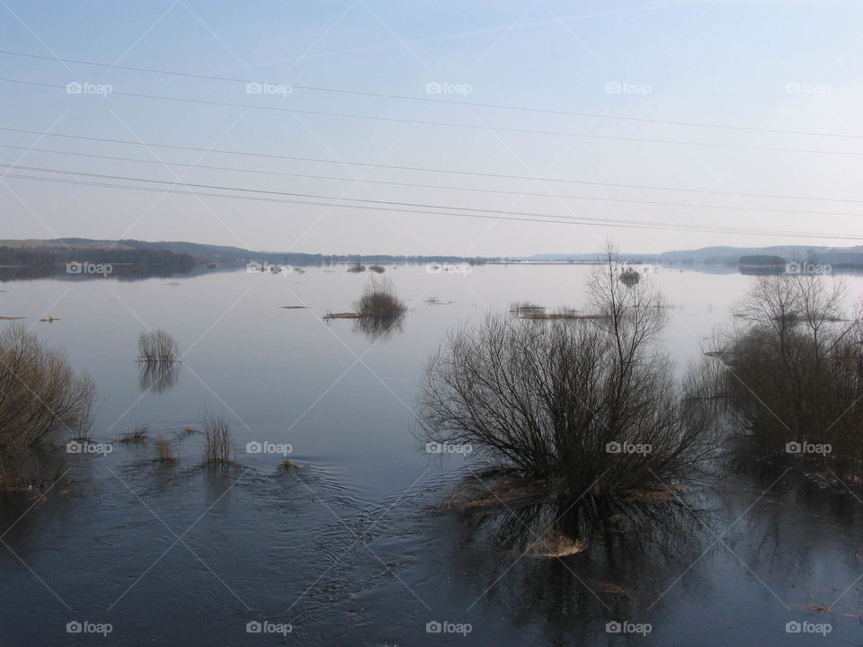 Landscape, Lake, Fog, Winter, Water