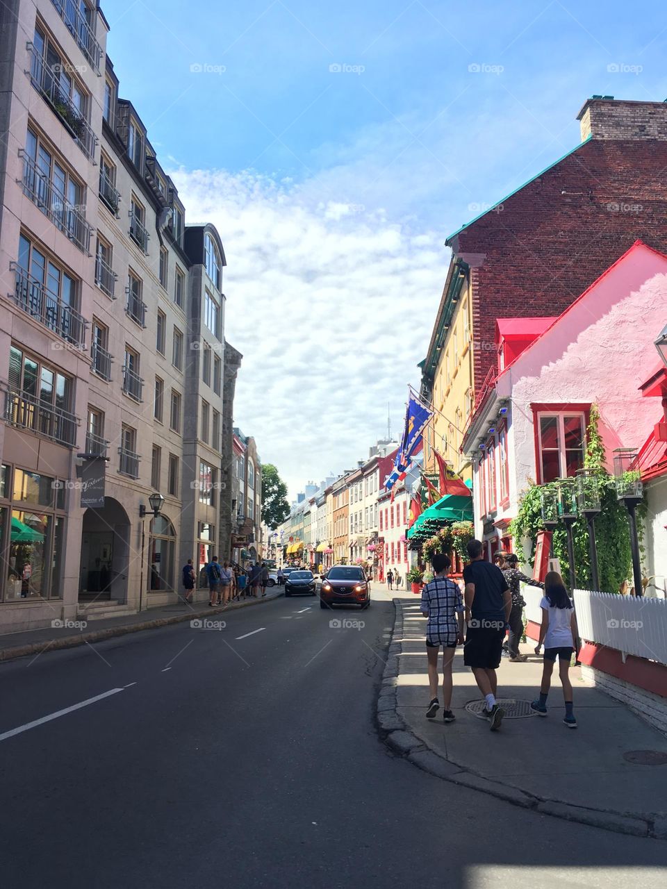 Colorful Houses on St. Louis Street in Old Quebec