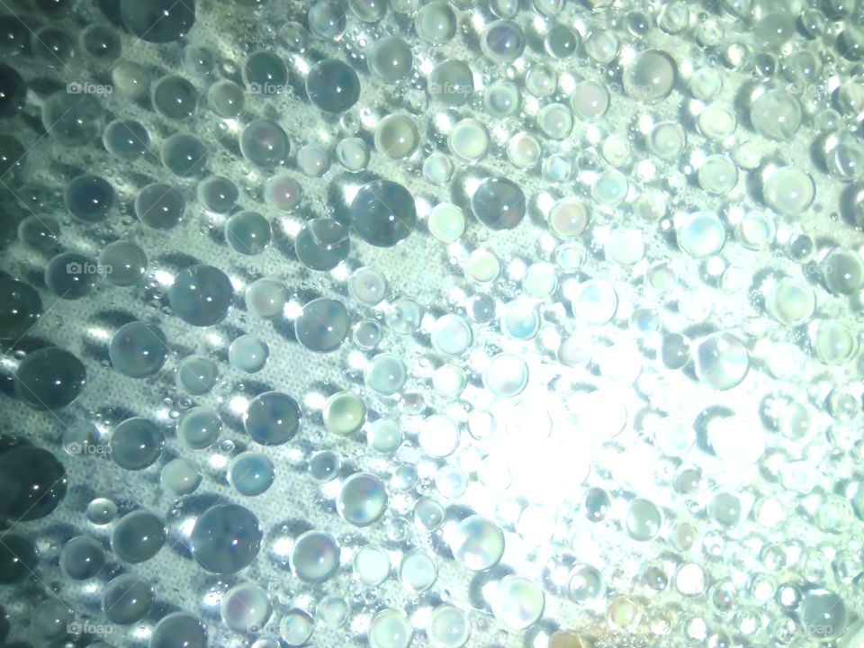 Condensation drops on the surface close-up