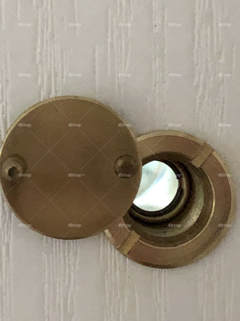 Spy hole on the inside of a front door 