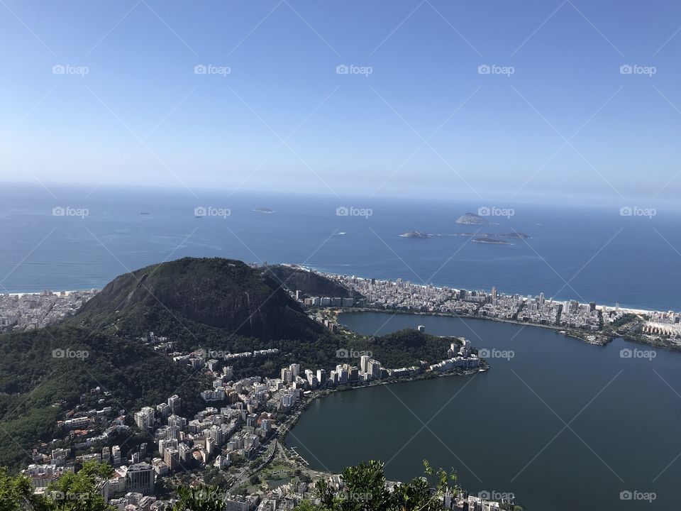 Brazil mountaintop view near Christ the Redeemer Statue