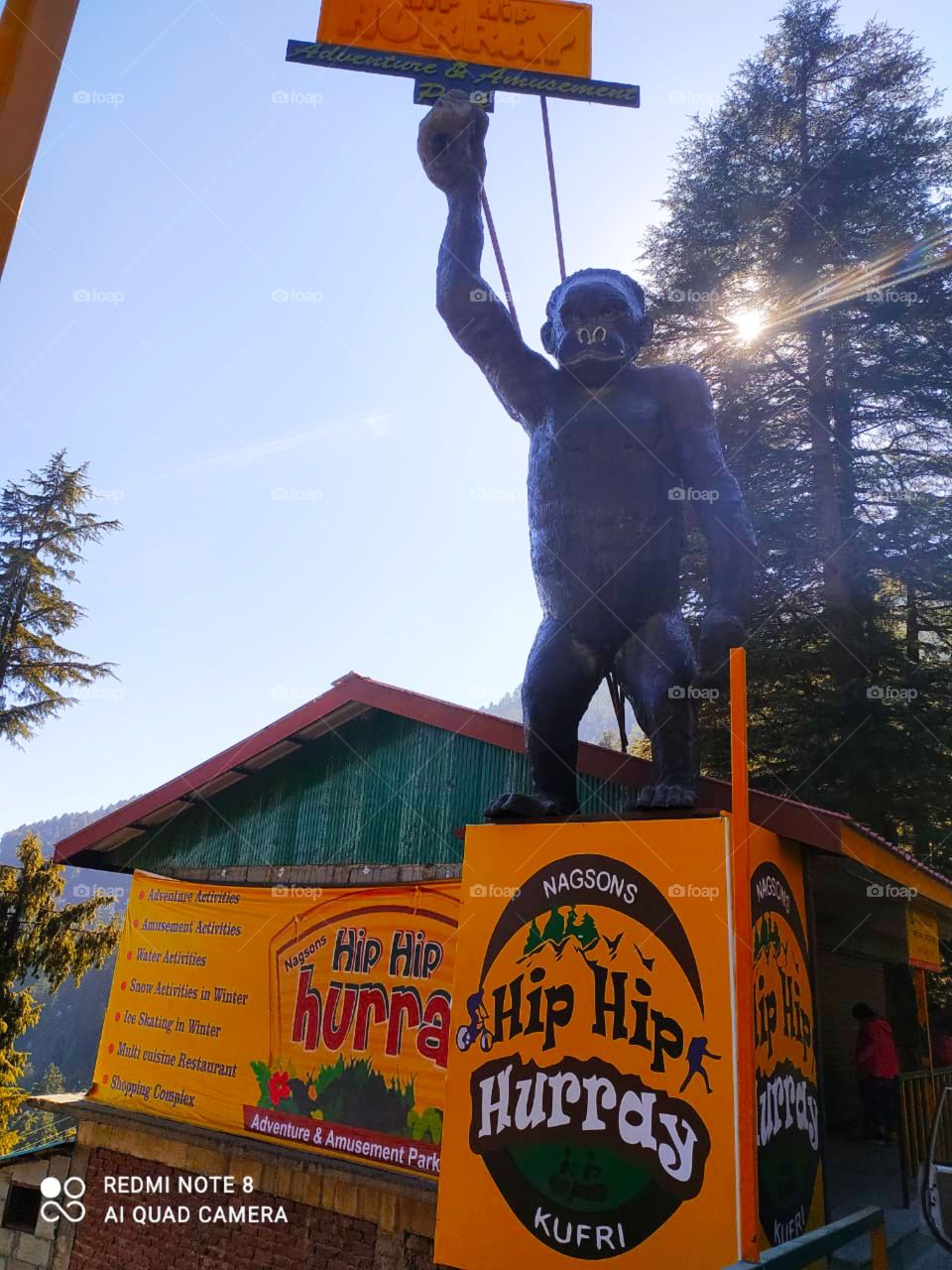 Nagsons Amusement Park, HIP HIP HURRAY, Kufri, is the only amusement park located at 8500 ft. above sea level offering adventure activities like Burma Bridge Crossing, Flying Fox, Commando Net, Rock Climbing etc and also activities like Boating etc.