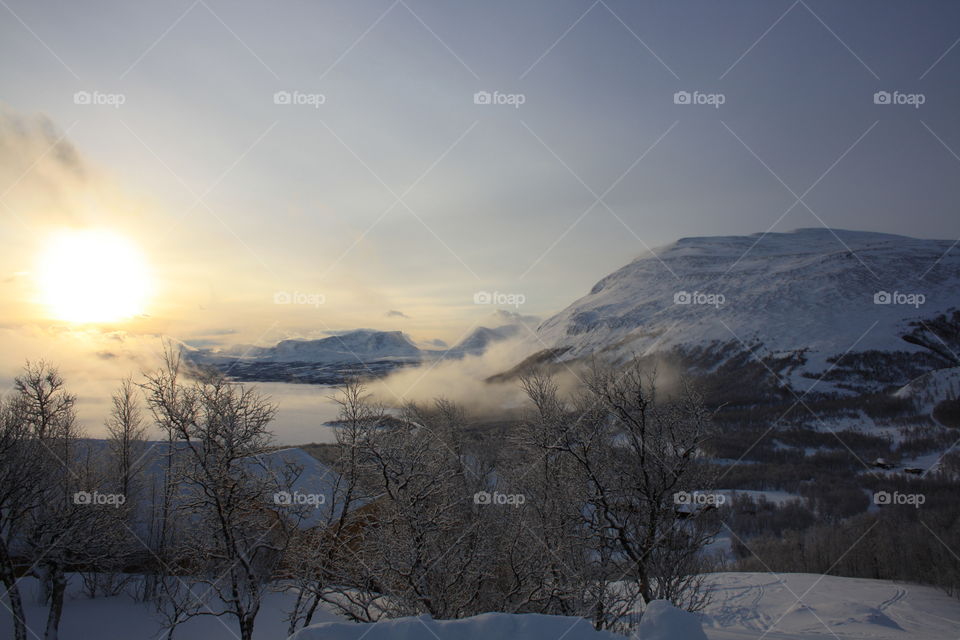 Winter mountain landscapes