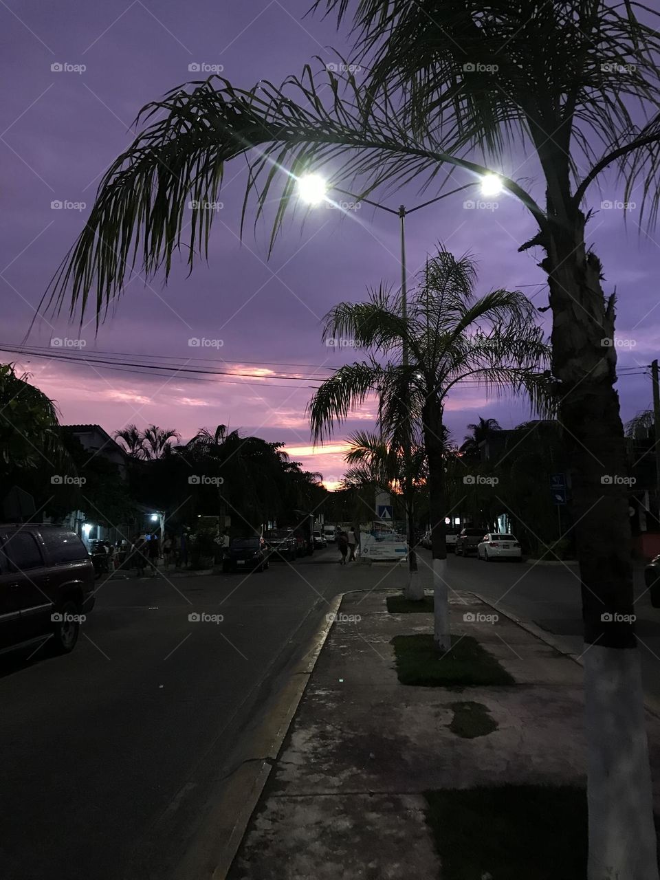 Atardecer morado 