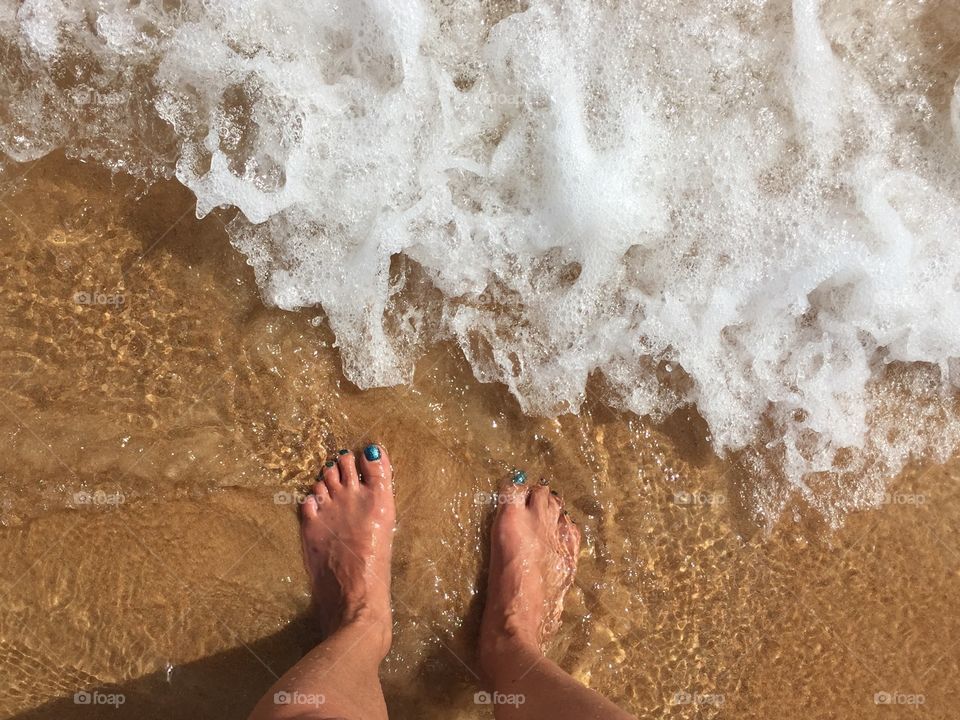 Paddling at Yoff beach, Senegal